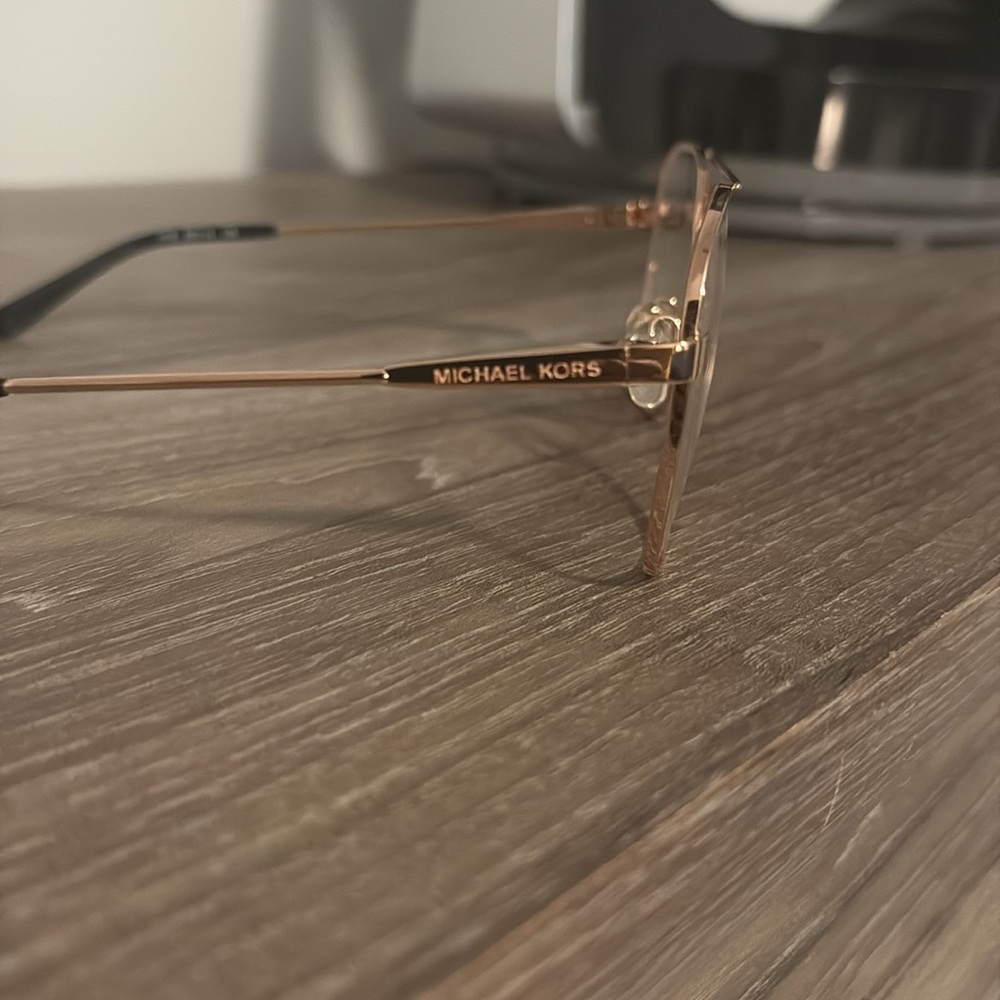 Michael Kors Rose Gold Aviator Eyewear - Picture 3 of 4